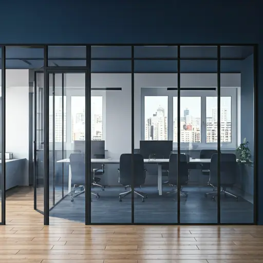 Interior de oficina corporativa moderna para firmas legales